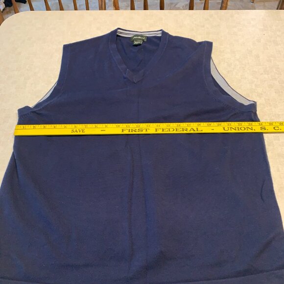 Eddie Bauer Navy Blue Men's Pullover Sweater Vest XL - Picture 7 of 9